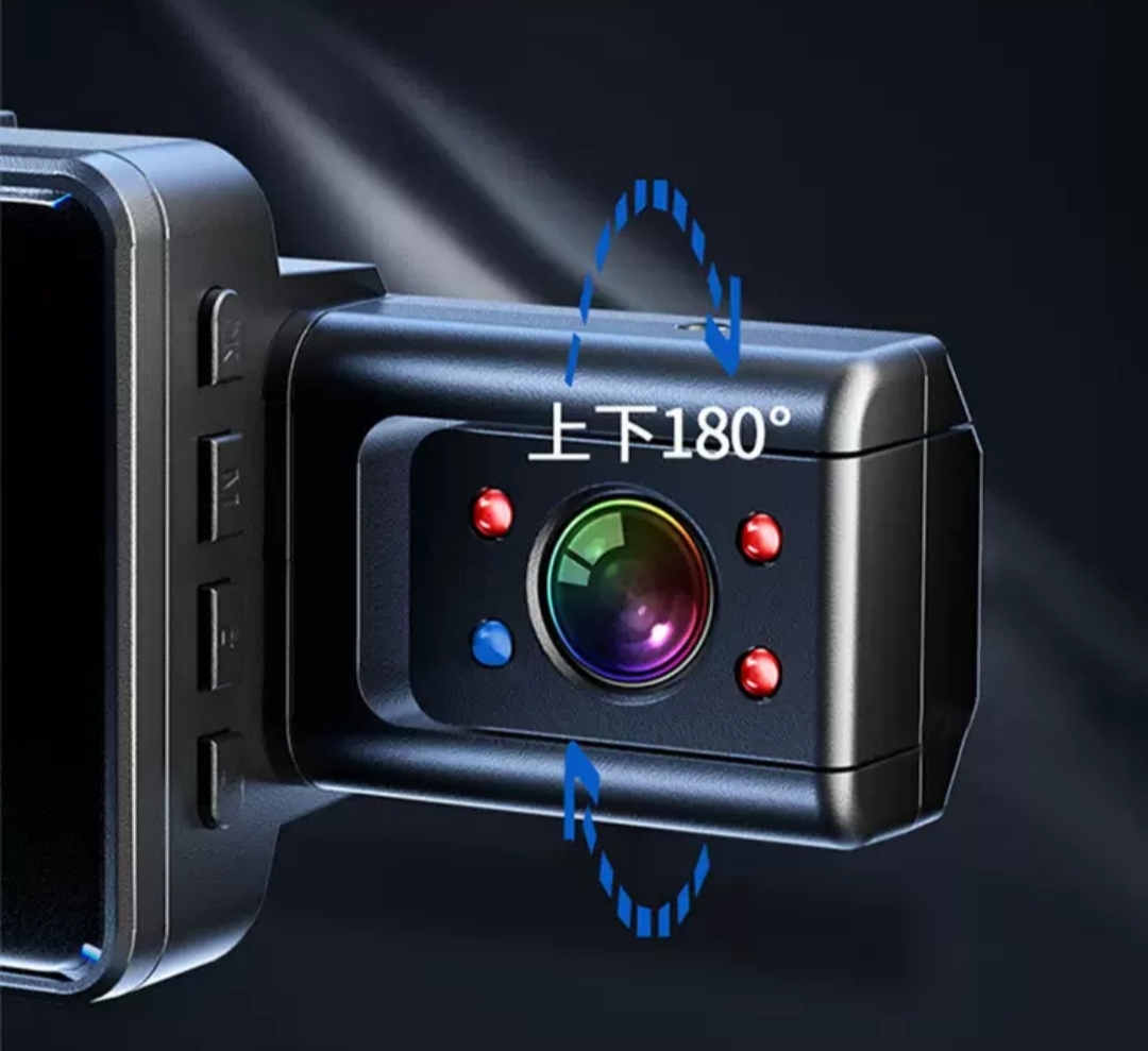 دوربین سه‌گانه خودرو مدل TripleCam X3 با کیفیت Full HD و دید در شب