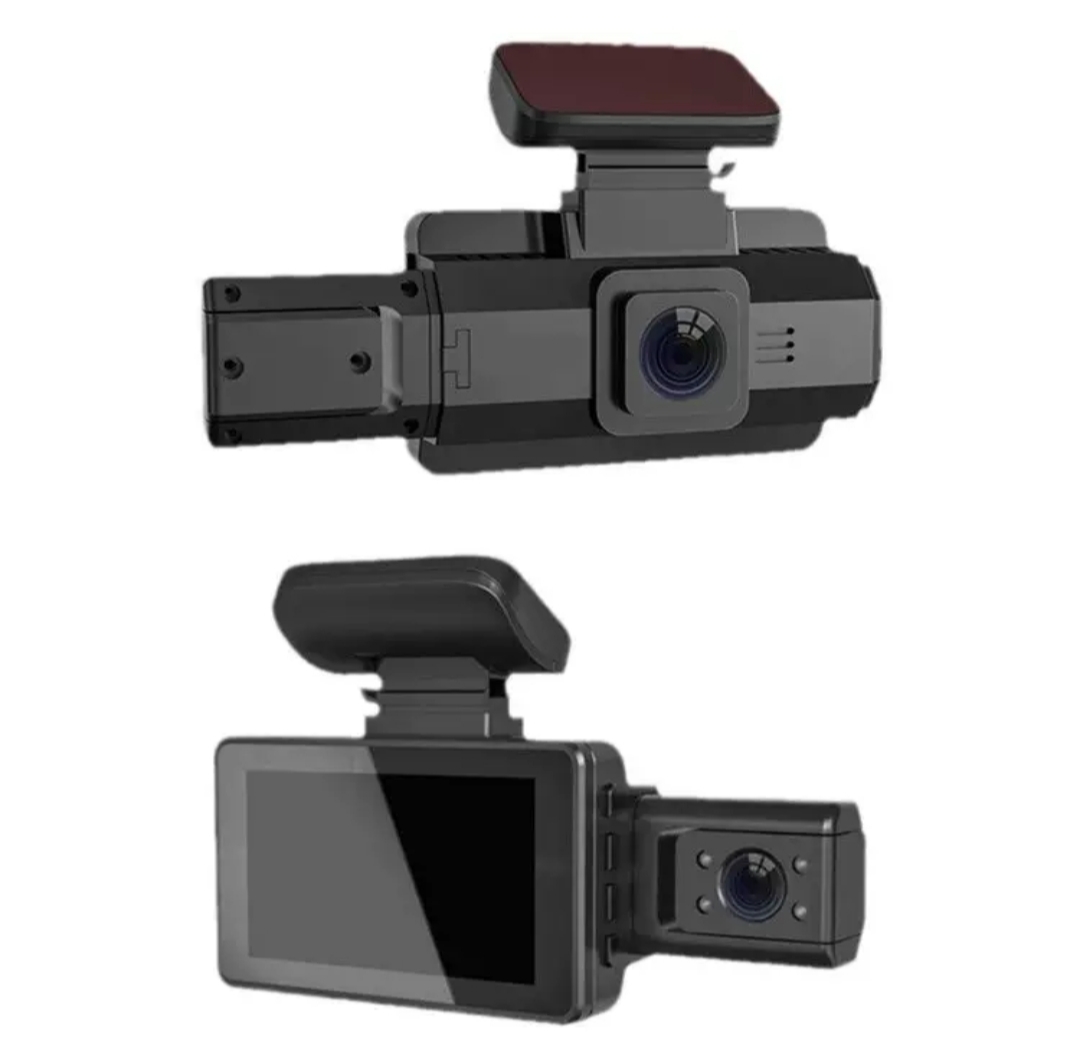 دوربین سه‌گانه خودرو مدل TripleCam X3 با کیفیت Full HD و دید در شب