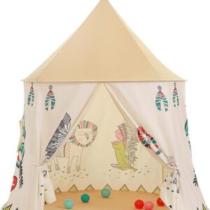 چادر بازی کودک سرخپوستی مدل Teepee گرد | خانه بازی پارچهای کودک