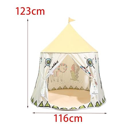 چادر بازی کودک سرخپوستی مدل Teepee گرد | خانه بازی پارچهای کودک