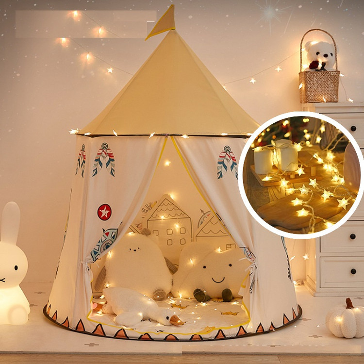چادر بازی کودک سرخپوستی مدل Teepee گرد | خانه بازی پارچهای کودک