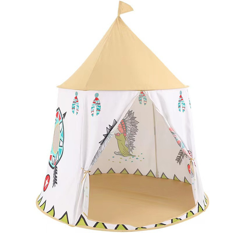 چادر بازی کودک سرخپوستی مدل Teepee گرد | خانه بازی پارچهای کودک